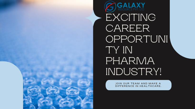 Career Opportunity in the Pharma Industry