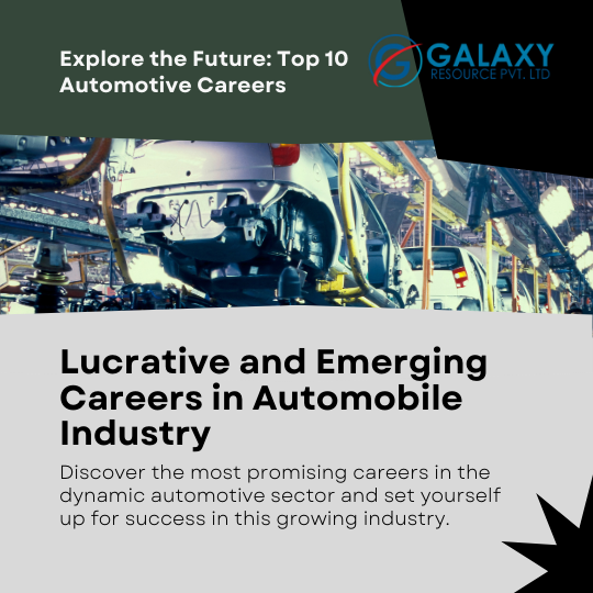 Top 10 emerging and Lucrative careers in the Automobile Industry